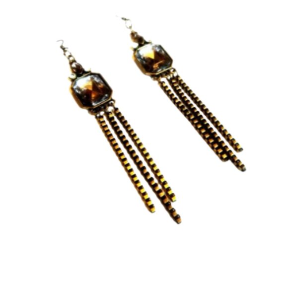 Antique Bronze Pave Chandelier Earrings - Picture 4 of 5